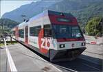 GTW Be 125 013 auf der letzten Etappe in Meiringen.