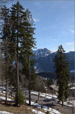 Ein Blick durch das  Villenviertel  von Leysin.
