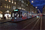 Spitalgasse in Bern. Im Bild der Combino Classic Be 6/8 670. Januar 2026.