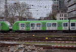422 036 und 422 024 (im Bild) in Duisburg.