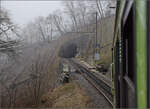 46-011/908211/bdeh-44-313-bringt-den-zug BDeh 4/4 313 bringt den Zug mit Bt 351 und Bt 362 nach Aigle. Ein paar Eindr�cke von der Strecke. Eine etwas �berraschend gestaltete Haltestelle ist Pont-de-Drapel. Janaur 2026.