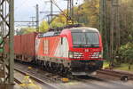 BR 6193 445-4 D-ELOC von DS Cargo mit Containern durch HH-Harburg in -> Hafen.