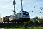 187 512-9 mit einem Containerzug in Nürnberg Hohe Marta 27.09.23