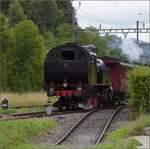 eb-35-9-14/821629/fahrtag-im-zuercher-oberlandeb-35-9 Fahrtag im Zürcher Oberland.

Eb 3/5 9 der BT bei Einfahrt nach Bauma. Juli 2023.