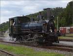 Fahrtag im Zrcher Oberland. Ed 3/3 401 der UeBB rangiert in Bauma. Juli 2023.