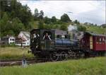 Fahrtag im Zrcher Oberland. Einfahrt von Ed 3/3 401 nach Bauma. Juli 2023.