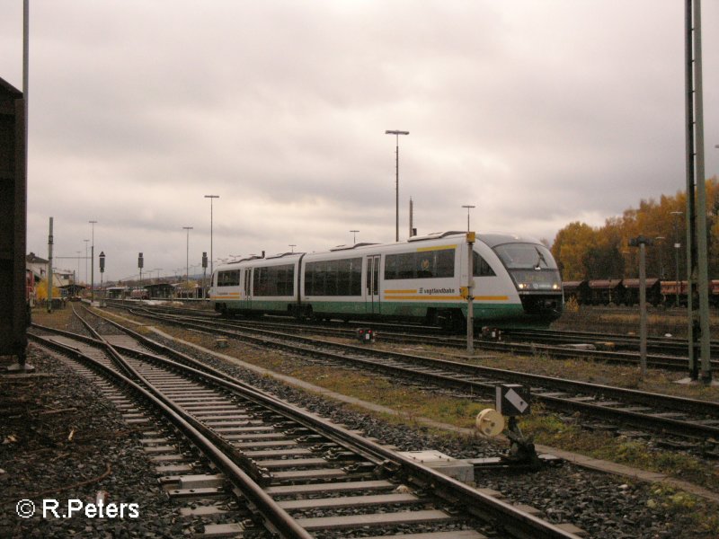 VT01 verlsst Marktredwitz mit einer VBg nach Hof. 03.11.07